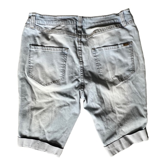 G.I.L.I. : denim stretch bermuda shorts - Picture 4 of 10